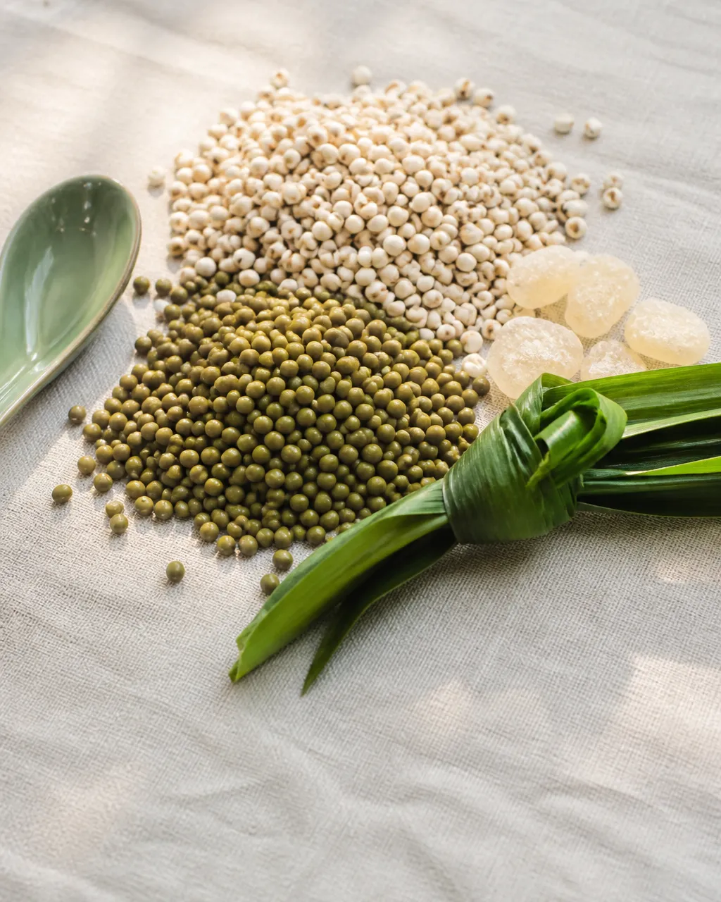 Chinese barley, mung beans, rock sugar, and pandan for dessert at PULSE TCM