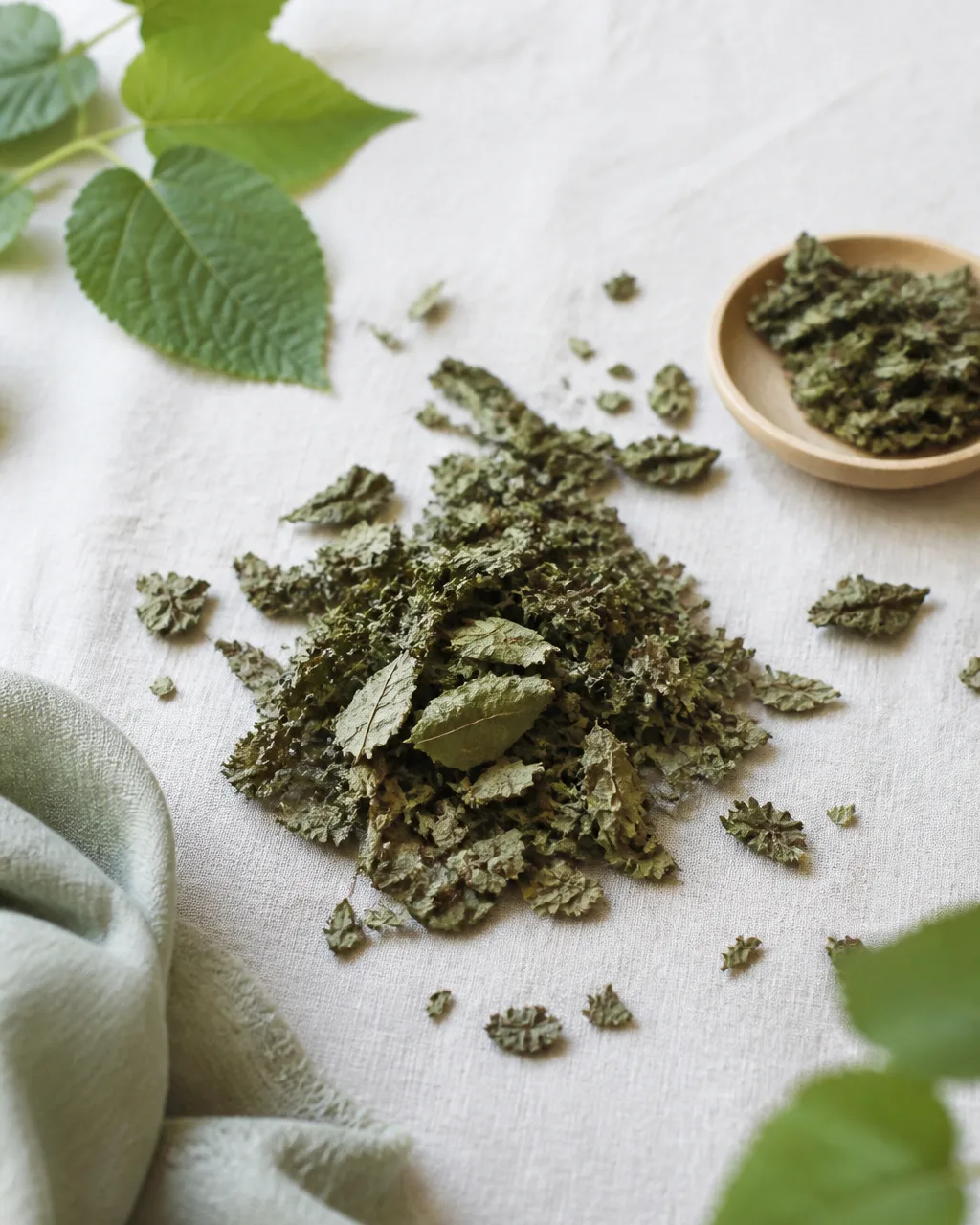 Dried mulberry leaves for mulberry leaf tea