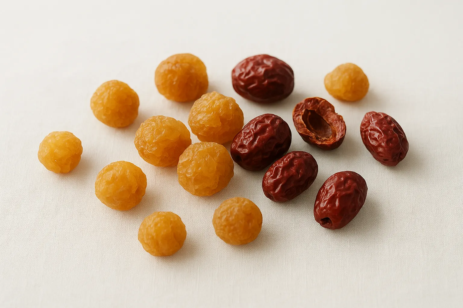 Dried red dates and longans for tea at PULSE TCM
