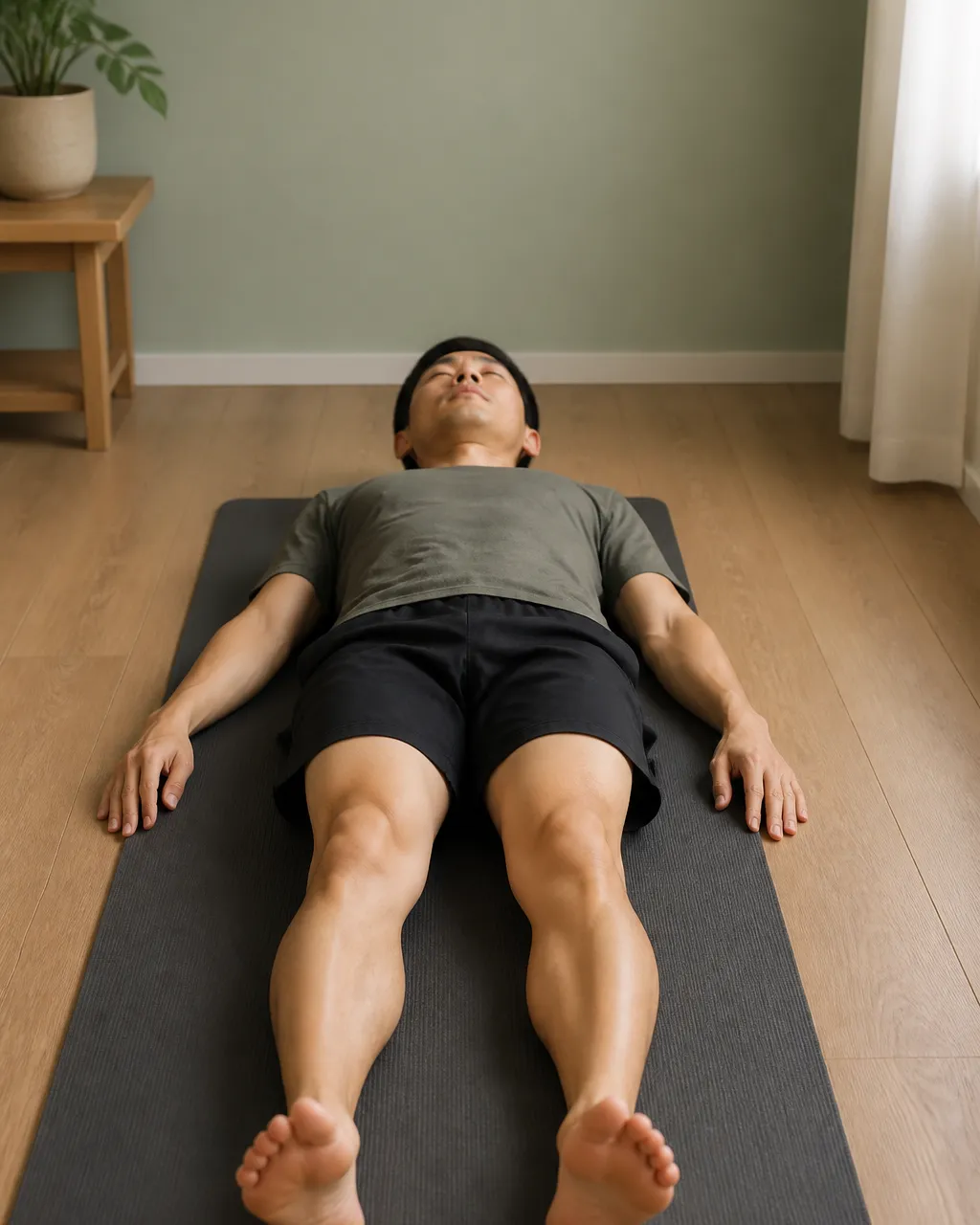 Lying quad squeezes for runner's knee