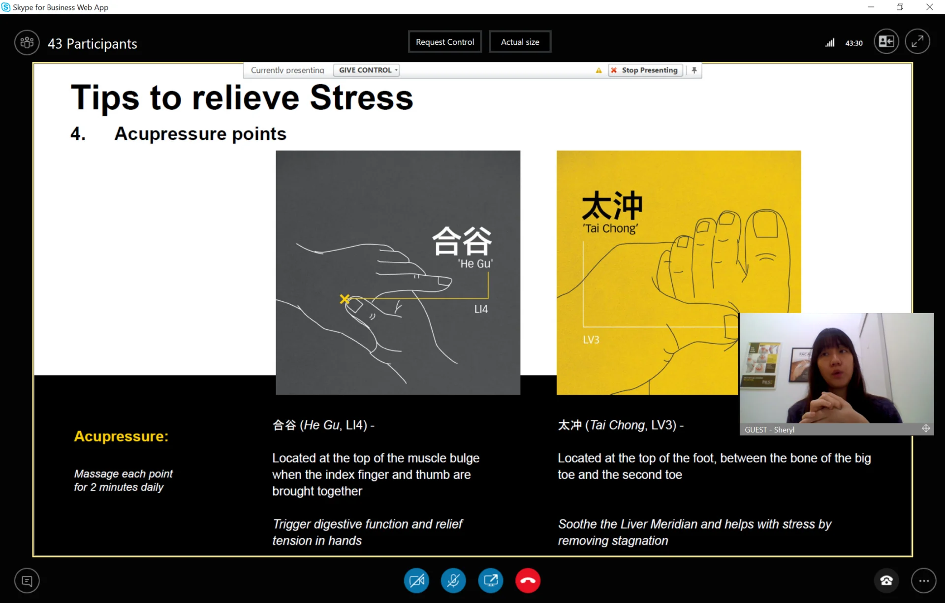 Managing Stress, Anxiety & Fatigue at a PULSE TCM corporate session