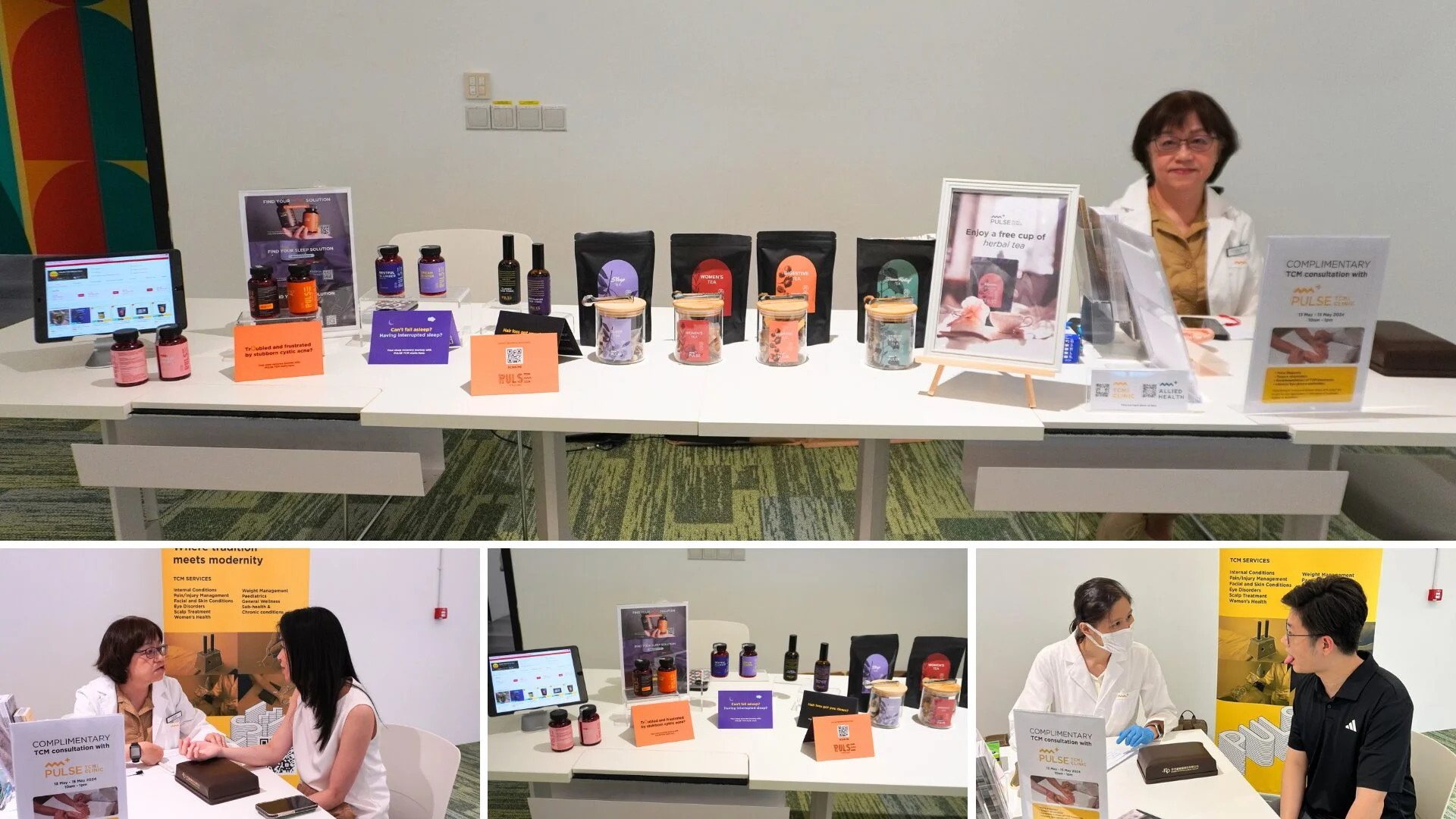 PULSE TCM consultation at Grab Singapore's Wellness Week