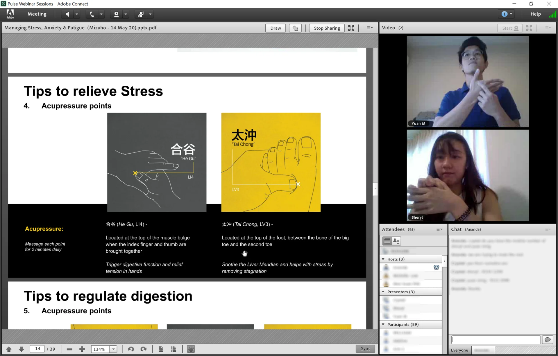 Managing Stress, Anxiety & Fatigue at a PULSE TCM corporate session