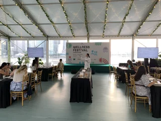 Mindful Herbal Tea Making Workshop | PULSE TCM Clinic Singapore at a PULSE TCM corporate session