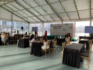 Participants enjoying a herbal tea making workshop at PULSE TCM Clinic Singapore