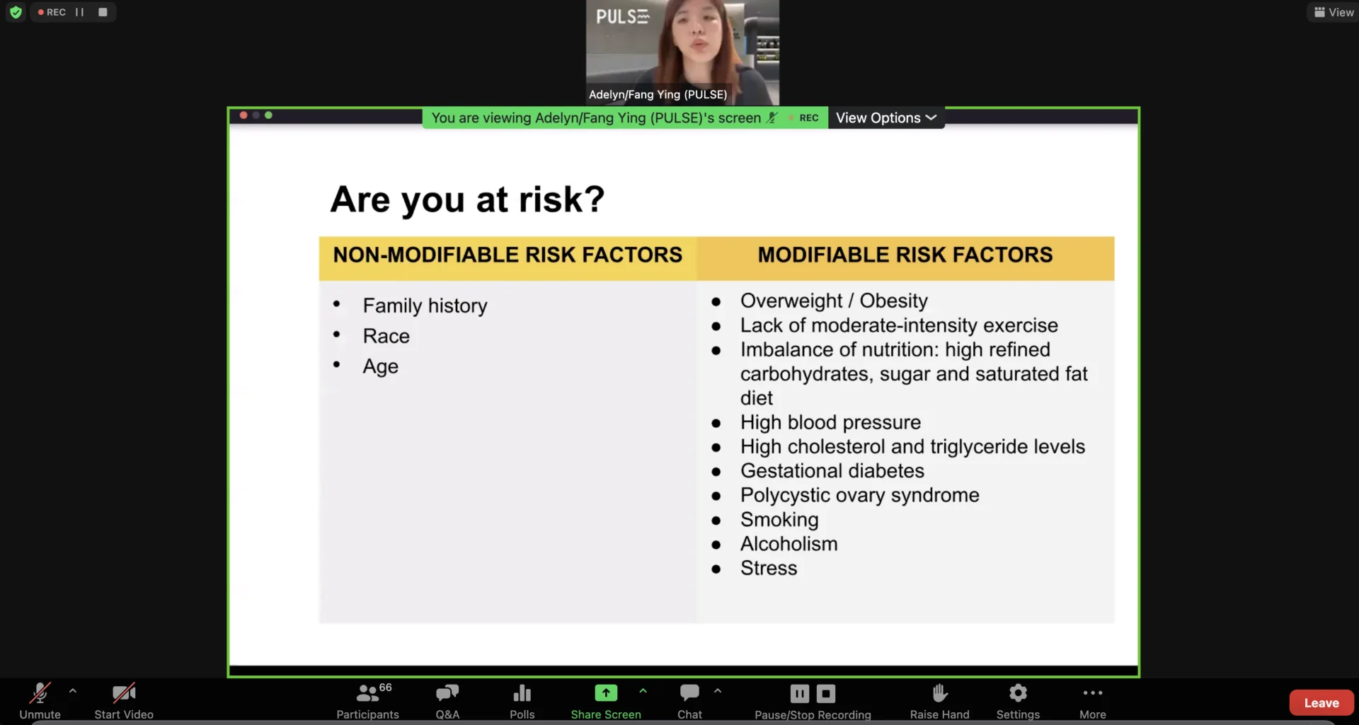 Prevention of Diabetes: Insights from a TCM Physician and Clinical Dietitian | PULSE TCM Clinic Singapore at a PULSE TCM corporate session