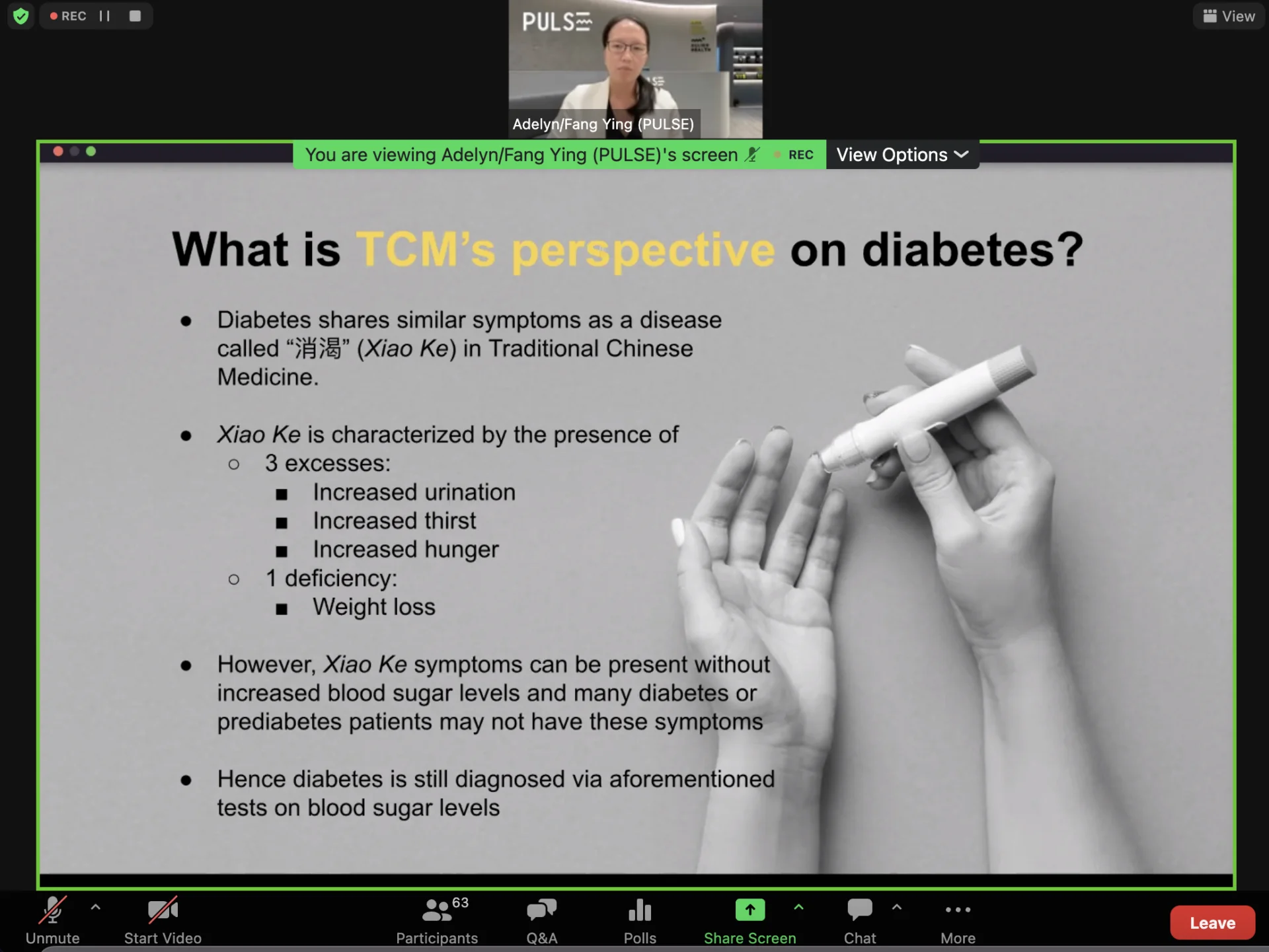 Prevention of Diabetes: Insights from a TCM Physician and Clinical Dietitian | PULSE TCM Clinic Singapore at a PULSE TCM corporate session