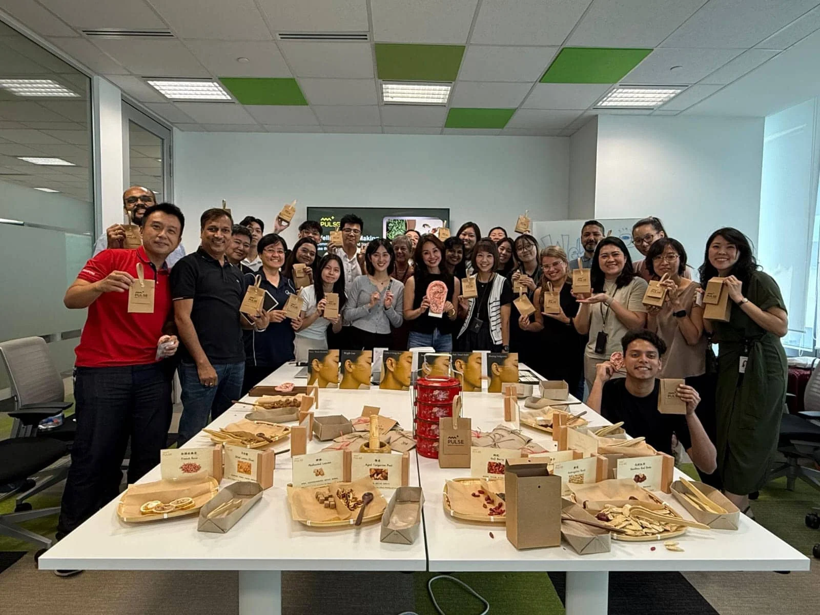TCM Wellness Tea Making Workshop at Daimler Truck South East Asia Pte. Ltd. at a PULSE TCM corporate session