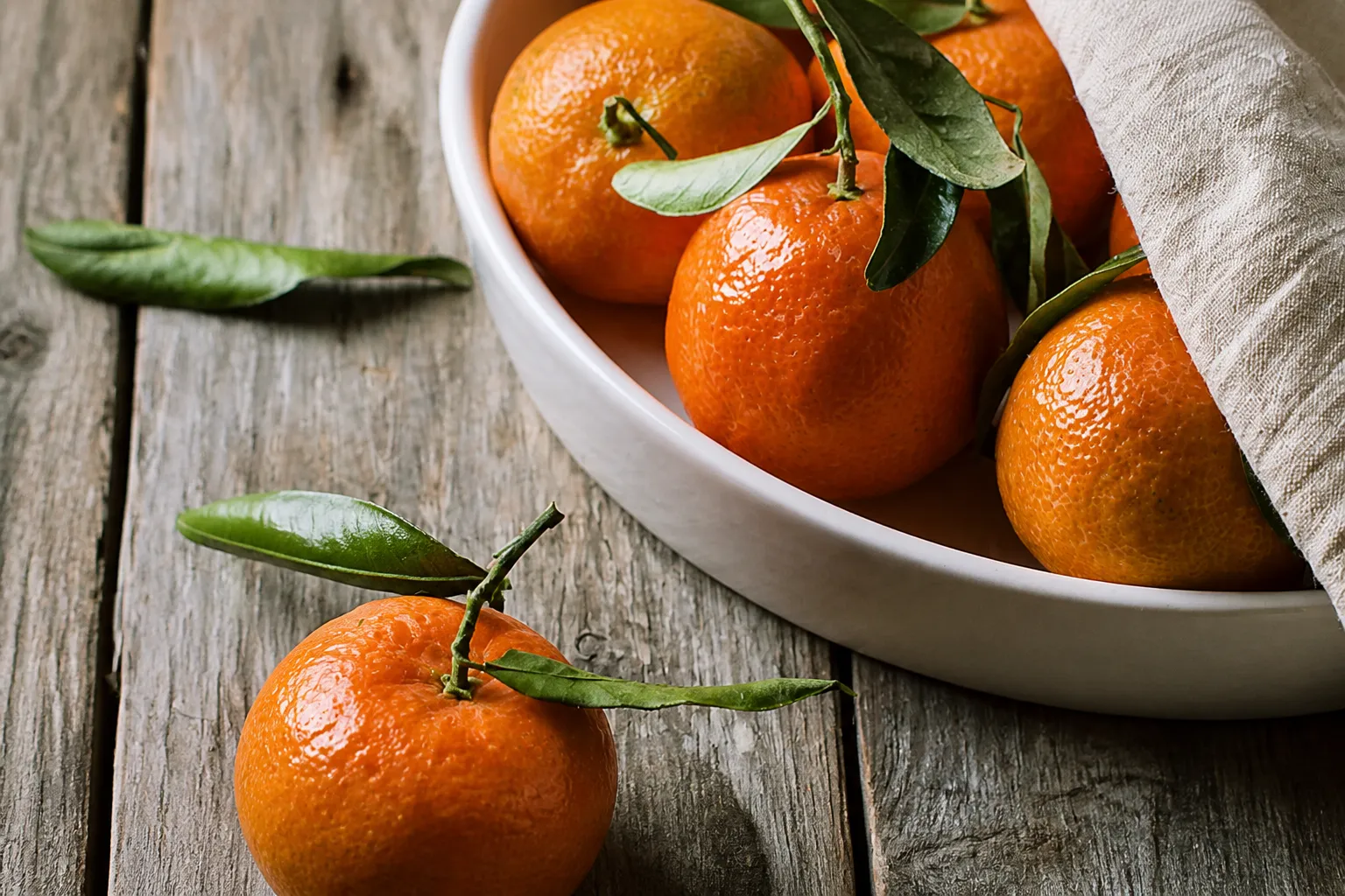 Mandarin oranges in a white bowl for CNY foods calories at PULSE TCM