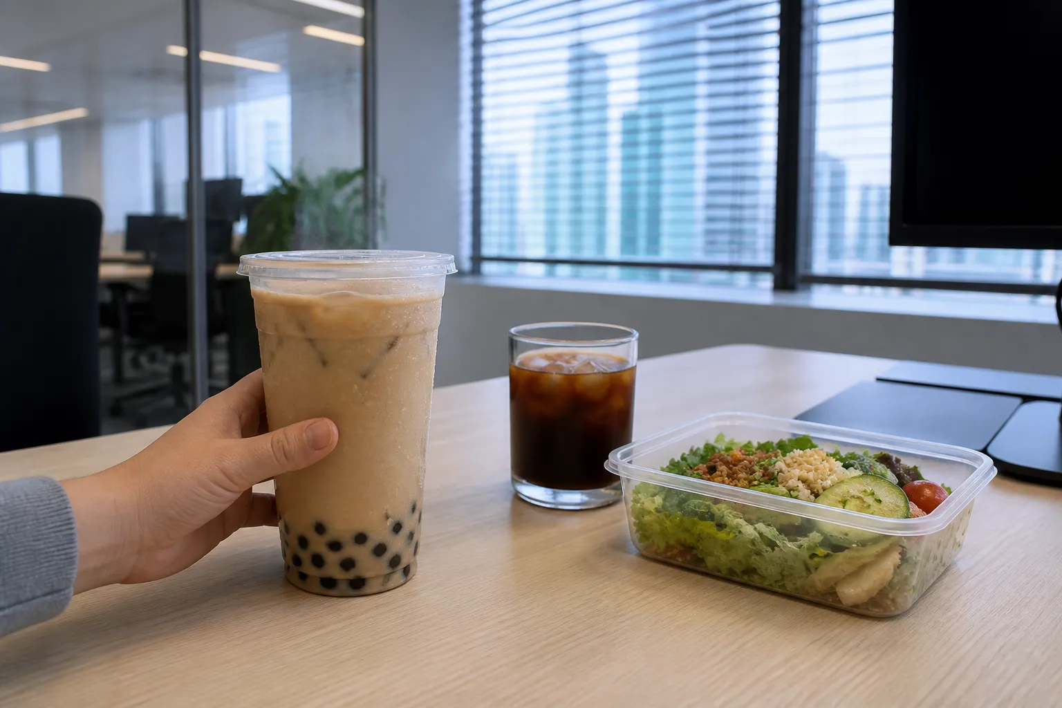 Iced drinks on an office desk linked with lifestyle load in Singapore men's health