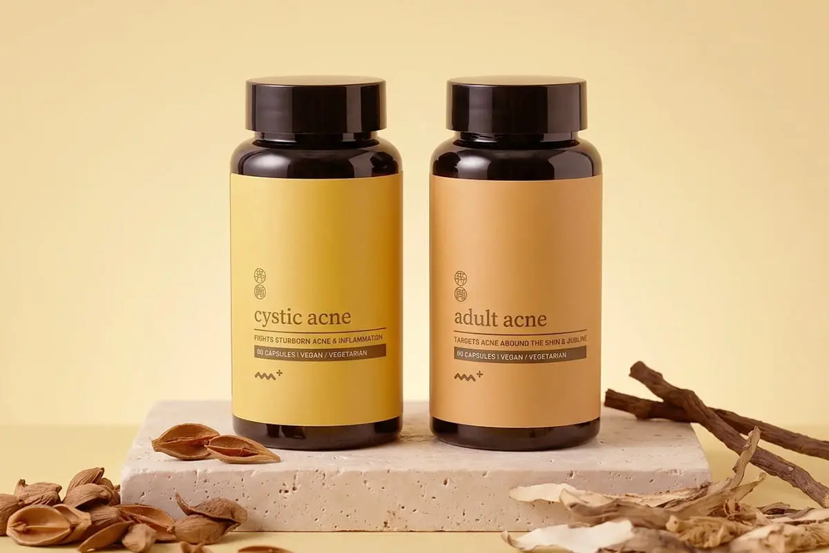 In-house acne supplements used at PULSE TCM