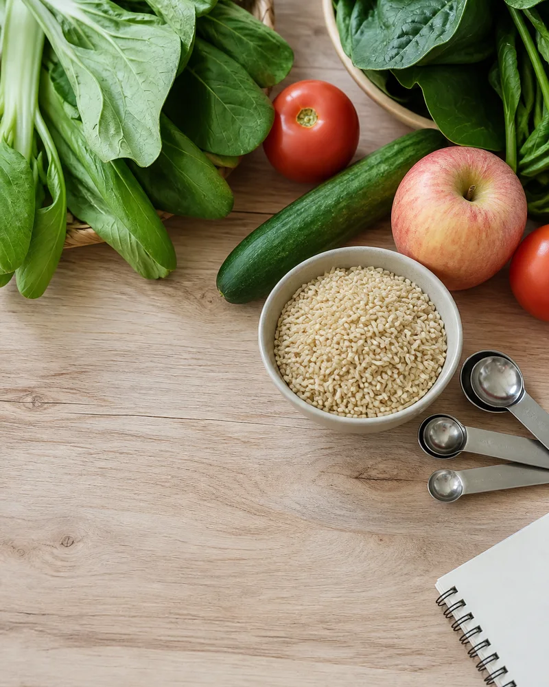 Fresh foods used in weight-focused medical nutrition planning