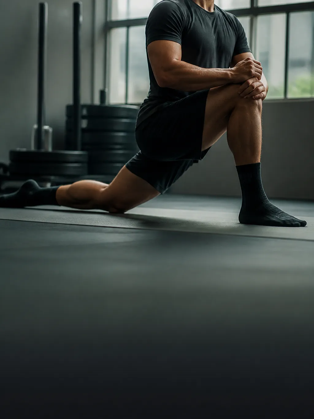 Athlete stretching after training for DOMS and mobility at PULSE